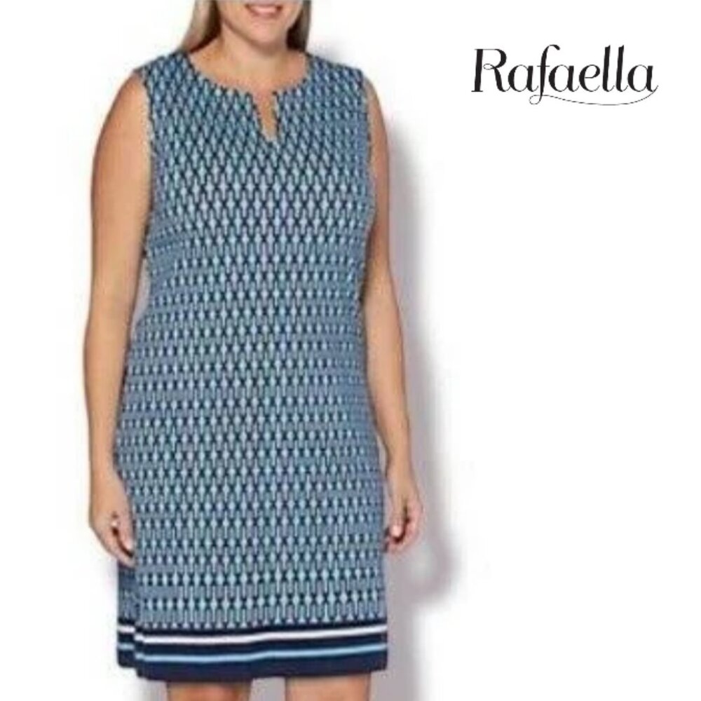 Rafaella Azure Blue Sleeveless Cotton Tank Dress/Beach Cover-Up (Size 2X) New